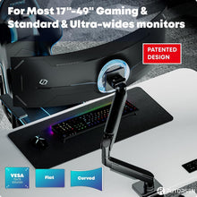 Load image into Gallery viewer, Heavy-Duty Aluminum Monitor Arm for UltraWide Displays - Supports up to 44 lbs
