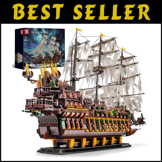 Flying Dutchman Pirate Ship Model Kit - 4364+ Building Blocks for Kids & Adults