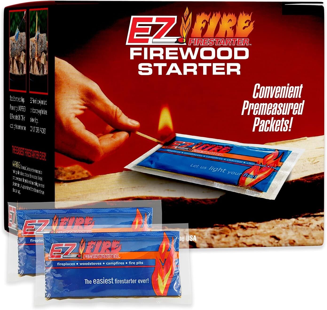 EZ Fire Gel Starters – Odorless, Windproof Fire Ignition for Indoor & Outdoor