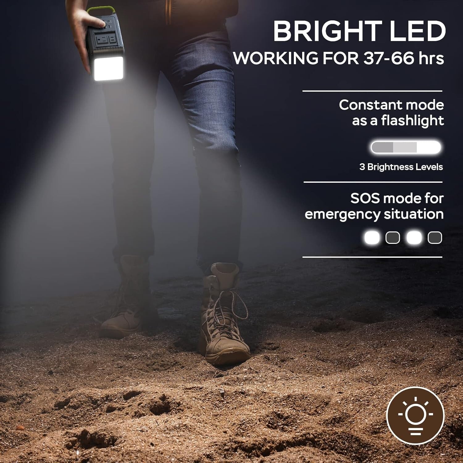 Lightweight Portable Power Station with Multi-Output Ports - Ideal for Travel