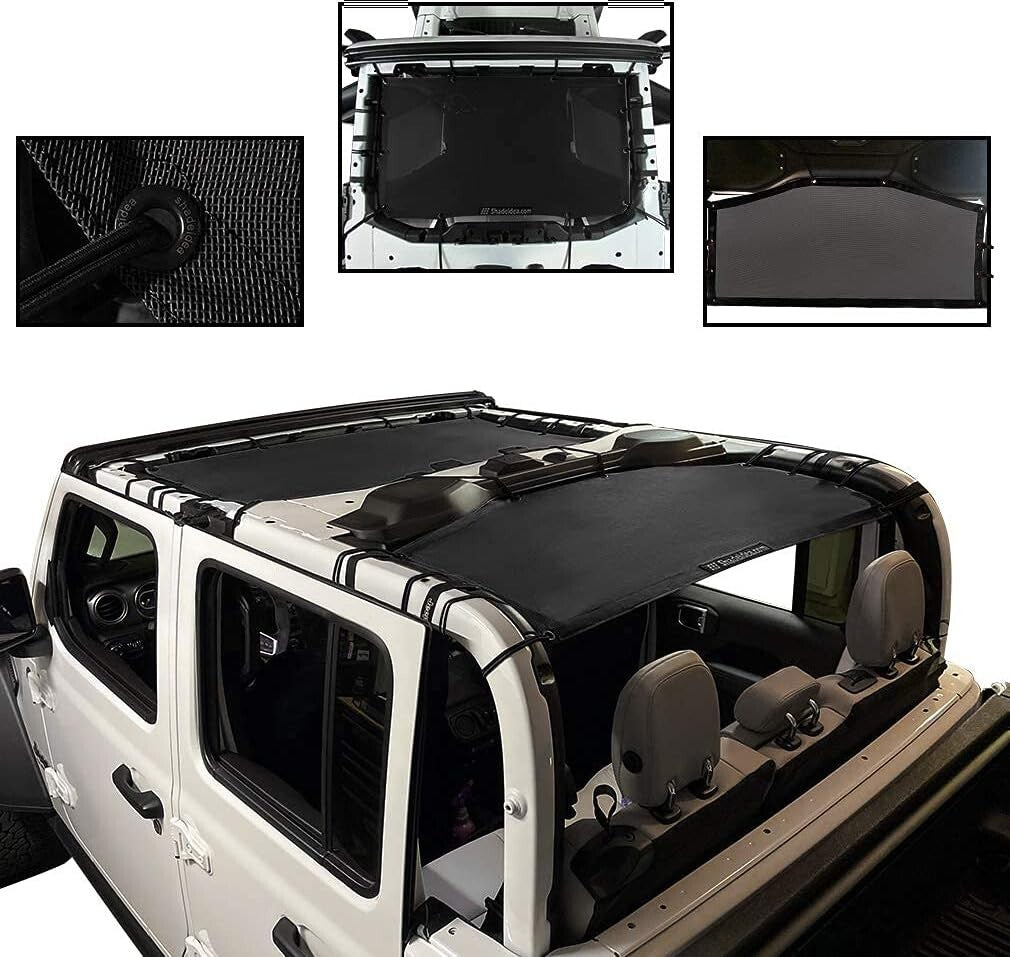 Black Screen Roof Cover for Jeep Gladiator 2018-2023 - Easy Installation
