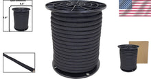 Load image into Gallery viewer, 100 Feet Marine Grade Black Polyester Bungee Cord - 3/8" Durable Shock Line