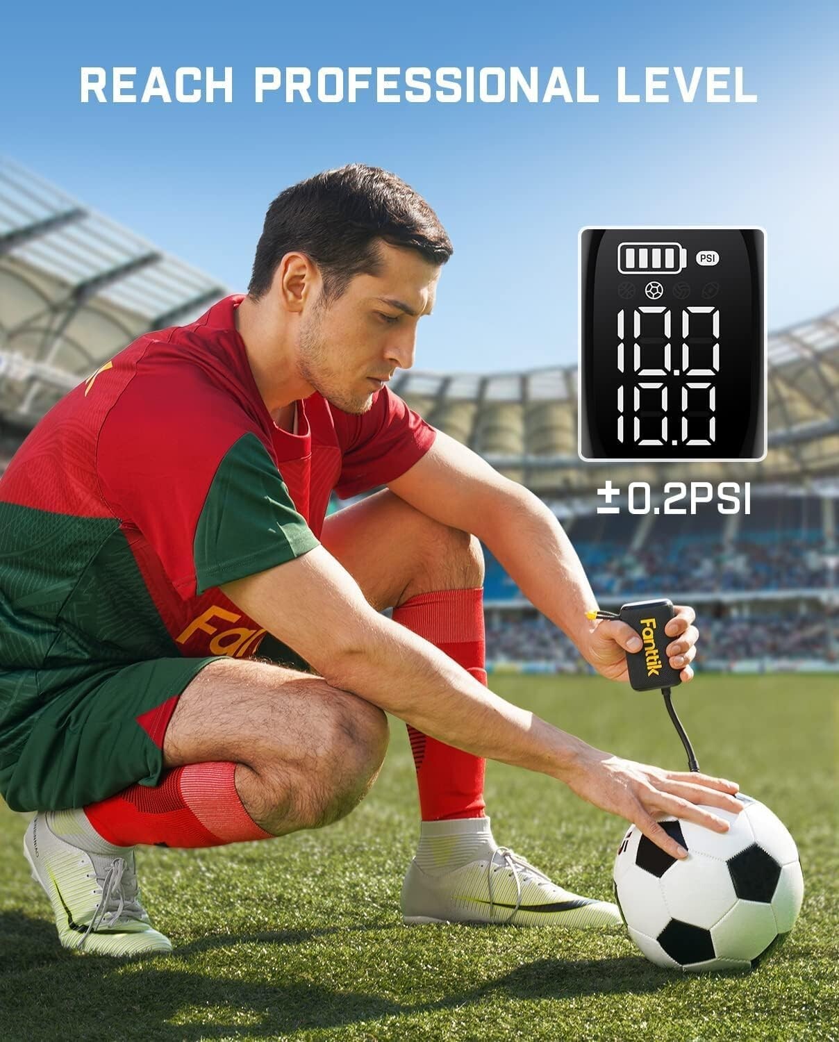 Smart Portable Ball Pump with Accurate Pressure and Integrated Needle Storage