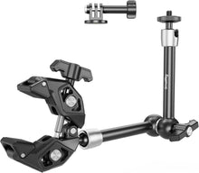 Load image into Gallery viewer, Adjustable Magic Arm Clamp with Super Clamp for Cameras and Lights, 1.5kg Limit
