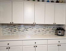 Load image into Gallery viewer, Glossy Interlocking Sheets of Iridescent Glass for Kitchen Backsplash &amp; Accents