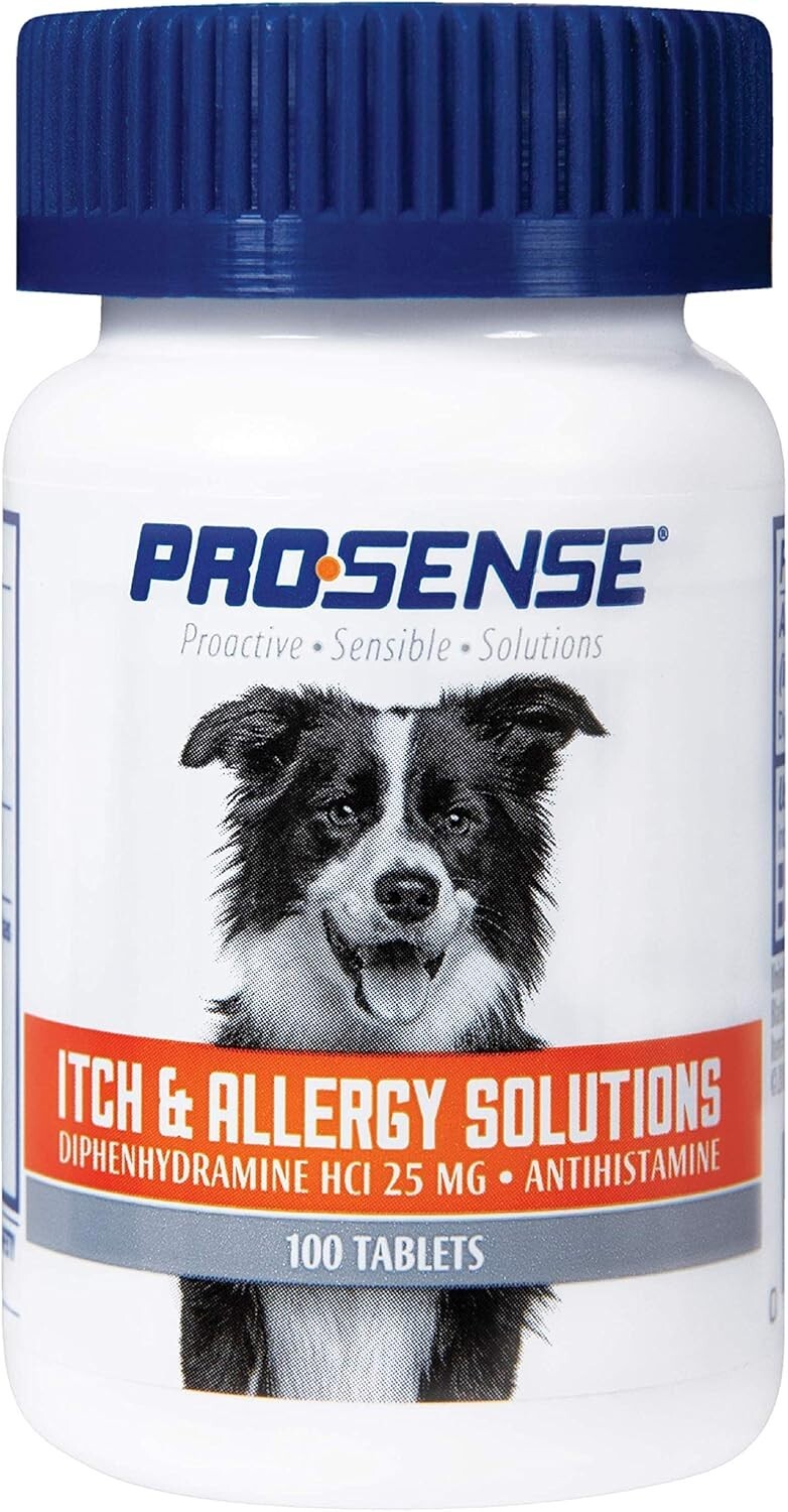 Chewable Antihistamine Allergy Relief for Dogs - 100 Tablets, 12 Packs Available