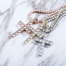 Load image into Gallery viewer, 14K Silver Plated Cross Necklace with Durable Stainless Steel Chain - Gift Ready