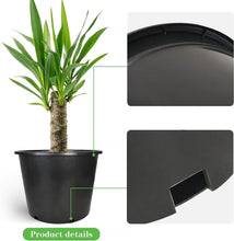 Load image into Gallery viewer, Set of 10 Elegant Black Planter Containers - 6.3 Gallons for Indoor/Outdoor Use