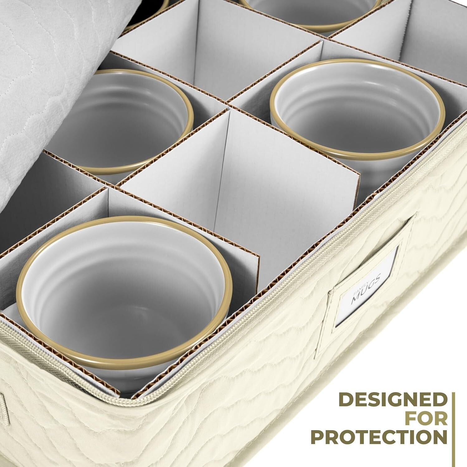 Elegant China & Dish Storage Containers with Protectors for Moving & Organizing