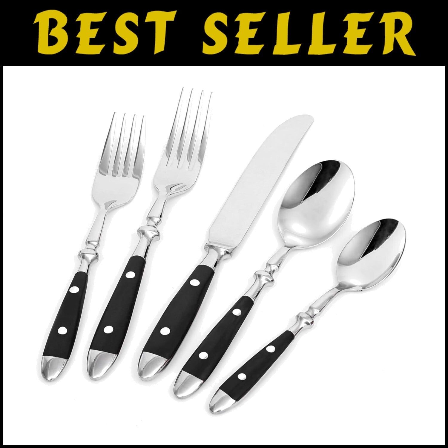 Heavy-Duty Stainless Steel Silverware Set for 4 - 20-Piece Classic Elegance