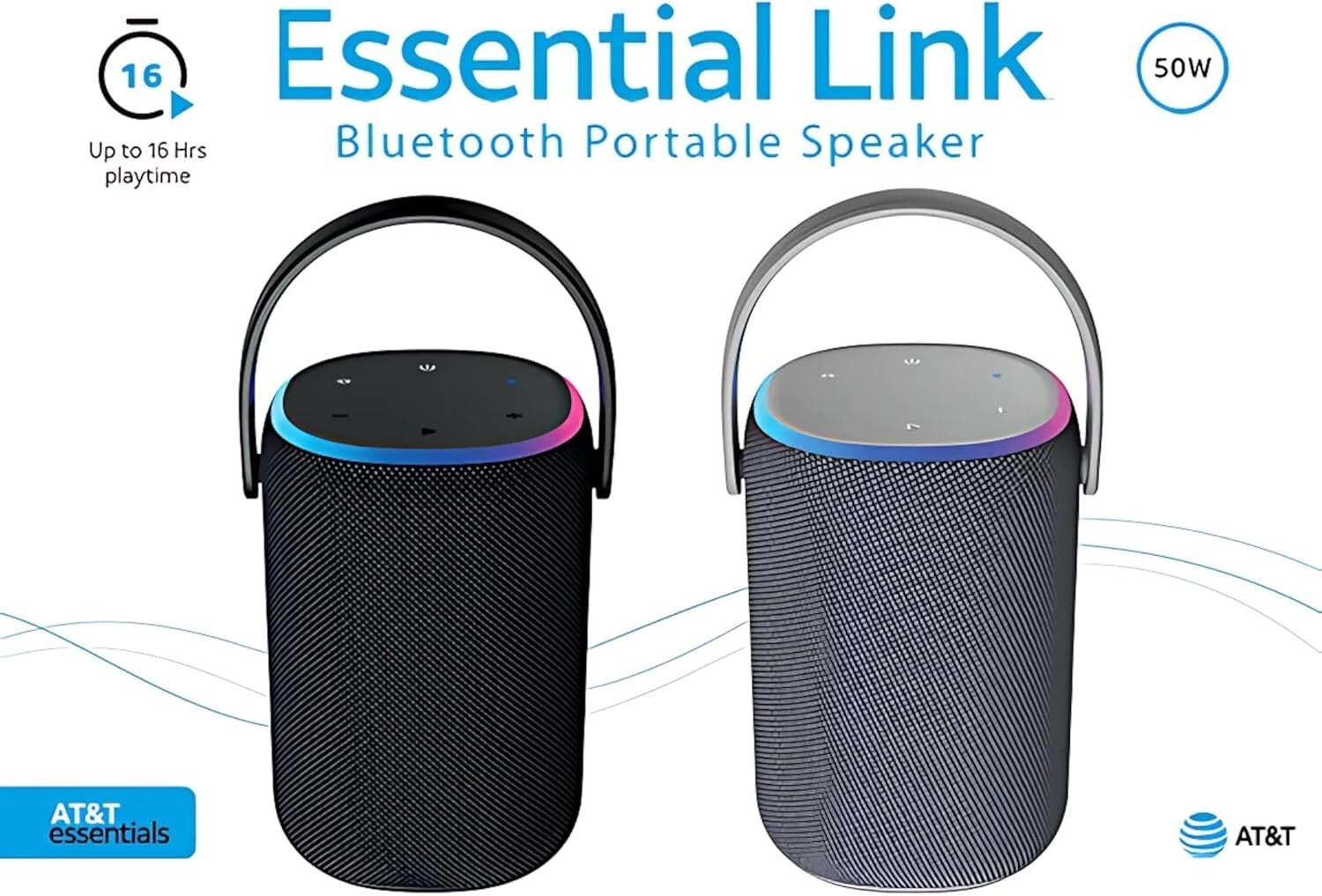 Essentials Wireless Bluetooth Speaker 50W, Compact and Lightweight with Handle