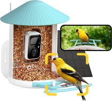 Load image into Gallery viewer, Solar-Powered Bird Feeder Camera with AI Species Recognition &amp; Cloud Storage