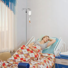 Load image into Gallery viewer, Stainless Steel IV Stand with 5 Legs - Height Adjustable, 2 Detachable Hooks