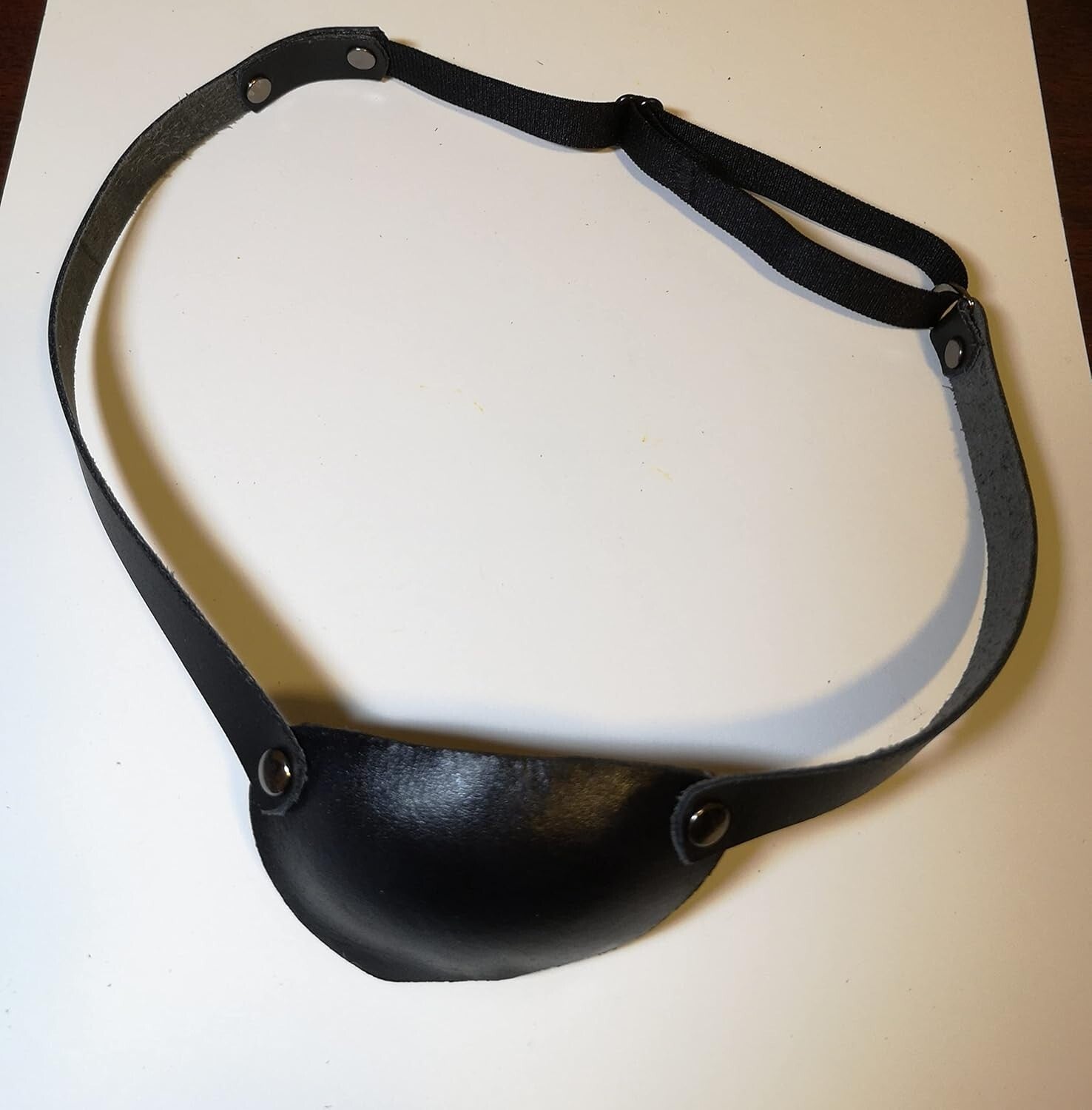Handmade Real Leather Eye Patch for the Left Eye - Adjustable Comfort Solution