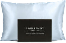 Load image into Gallery viewer, Standard 30mm 100% Mulberry Silk Pillowcase - Wrinkle Resistant &amp; Stylish Blue