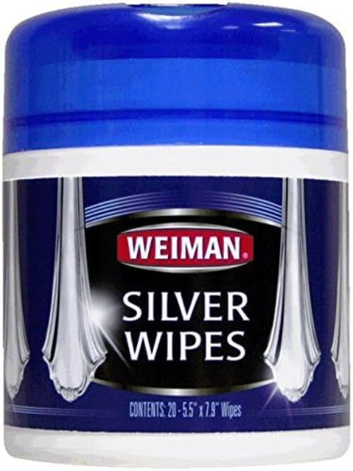 Ammonia-Free Silver Wipes Pack of 4 - 20 Wipes for Instant Shine and Protection