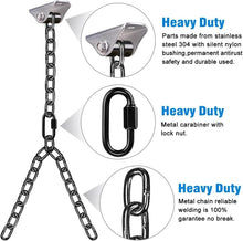 Load image into Gallery viewer, Heavy-Duty Rustproof Porch Swing Chain Kit with Silent Hangers, 1000LB Capacity