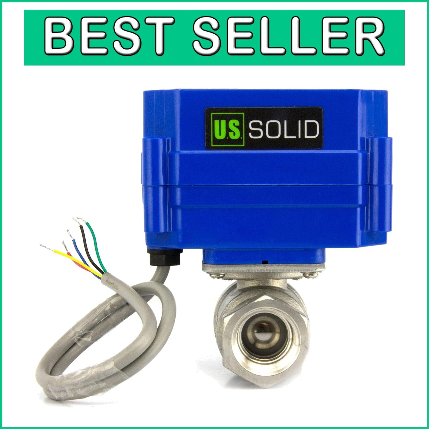 Energy-Efficient 1/2" Motorized Ball Valve - 9-24V DC, Ideal for Automation