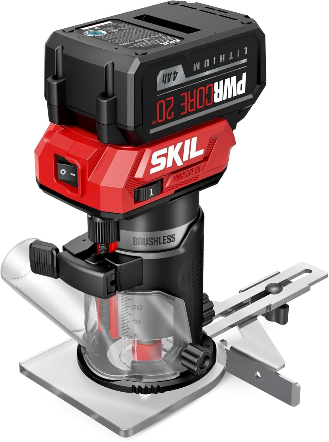 Powerful 20V Brushless Router Kit with Edge Guide & LED Light - Ultimate Control