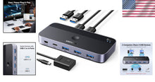 Load image into Gallery viewer, Fast USB 3.0 Switch for Two PCs - Effortlessly Share Keyboards and Printers