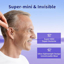 Load image into Gallery viewer, Mini Rechargeable Hearing Aids with Adaptive Noise Cancellation - 2+ Days Use