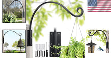 Load image into Gallery viewer, Versatile 22" Outdoor Hanging Bracket - Supports 200lbs for Plants and Feeders