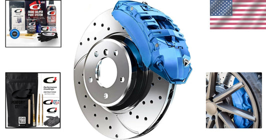 Durable High Temperature Epoxy Caliper Paint System - Hawkins Blue (4 Ounces)