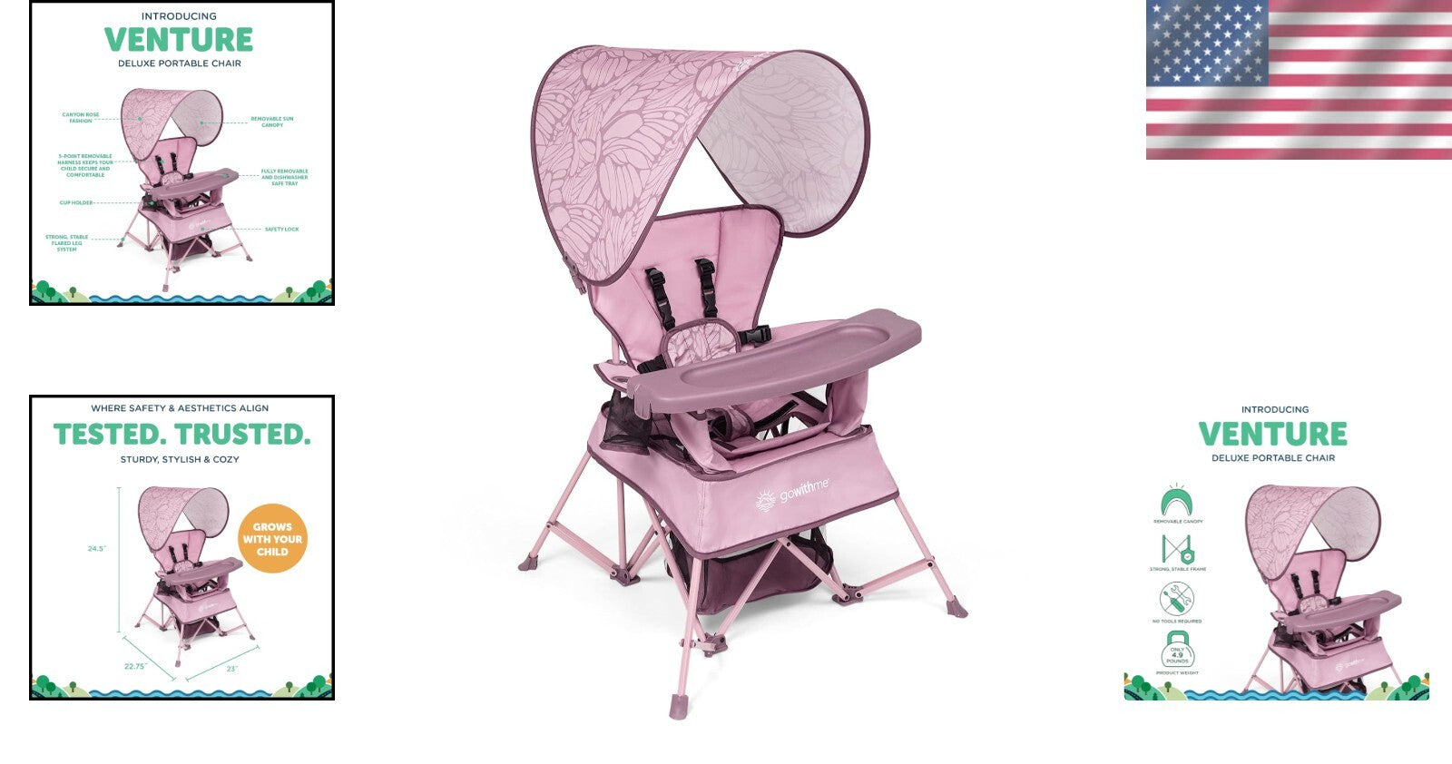 Canyon Rose Toddler Chair: A Stylish, Portable Solution for Active Families