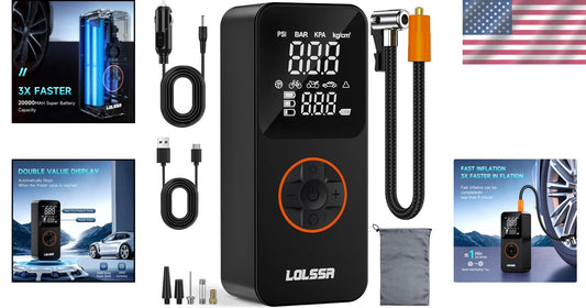 Dual-Use Portable Tire Inflator - Electric Air Pump for Car, Moto & Sports Gear