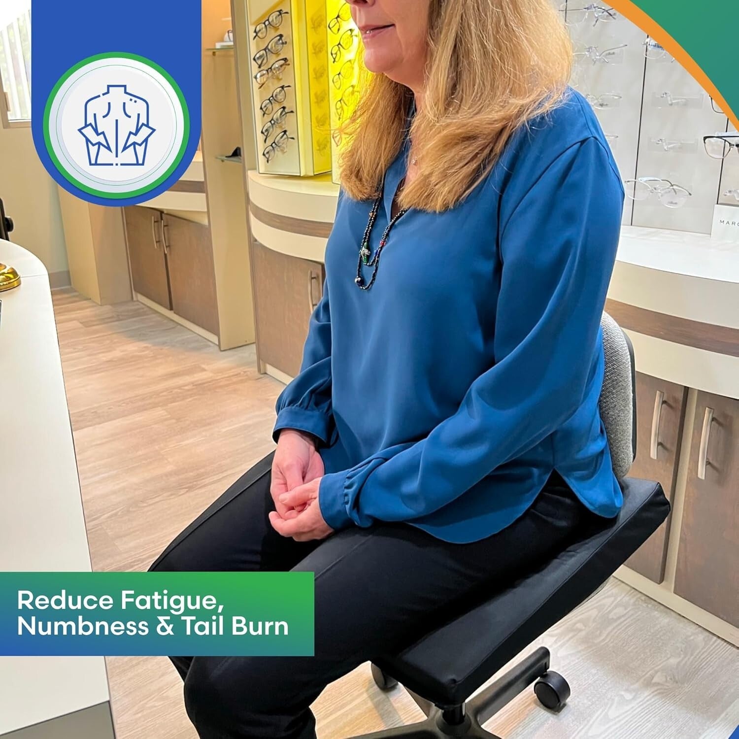 LiQuiCell Sports Cushion - Ergonomic Support for Back Pain and Pressure Relief