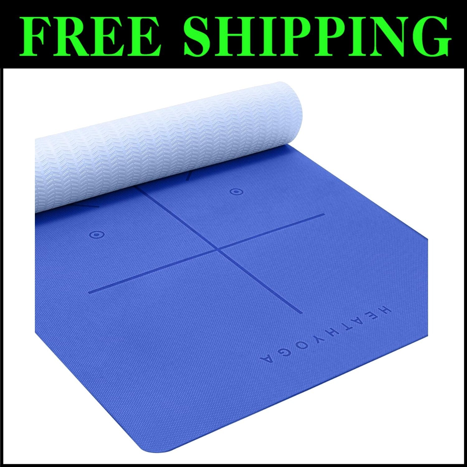 Extra Large Non-Slip Yoga Mat - Eco-Friendly 72"x26" for All Practice Levels