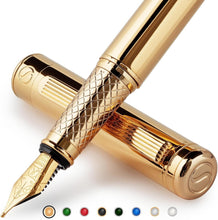 Load image into Gallery viewer, Luxury Fountain Pen with Stunning 24K Gold Finish - Perfect Gift for Him &amp; Her