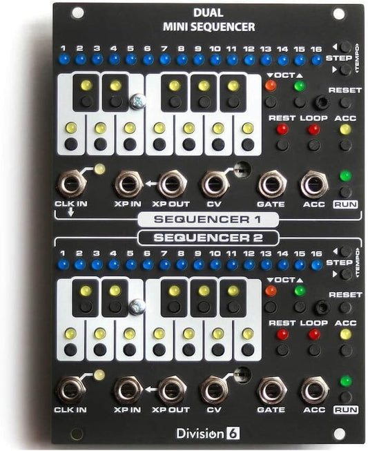 Multicolor Dual Mini Sequencer V2 Kit - 3.5mm Connectivity, Beginner Friendly