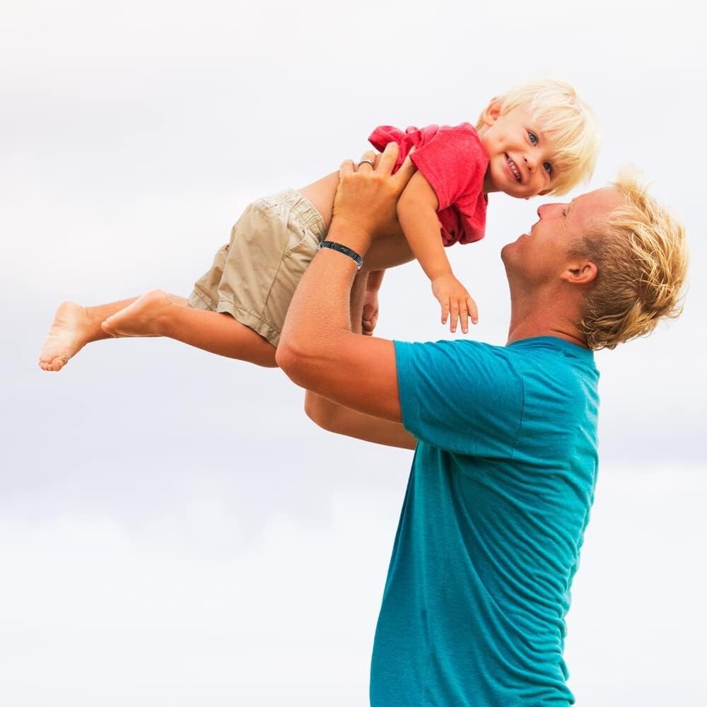 Stylish Hypoallergenic Titanium Dad Bracelet with Love You Message - Gift-Ready