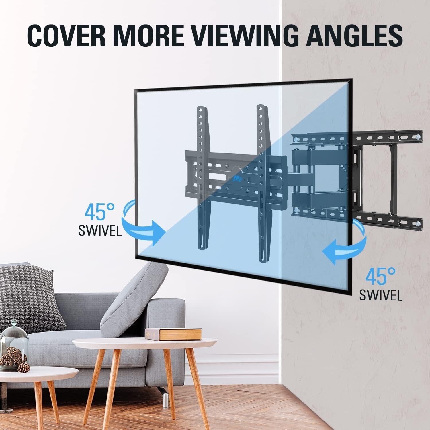 Dual Arm Full Motion TV Wall Mount for Enhanced Viewing – Fits 32-65 Inch TVs