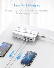 Load image into Gallery viewer, Universal Travel Adapter 220V to 110V &amp; 4-Port USB Charger - Compact &amp; Secure