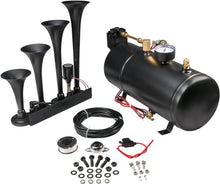 Load image into Gallery viewer, Heavy-Duty 4 Trumpet Air Horn System with Anti-Corrosion Finish - 150 PSI