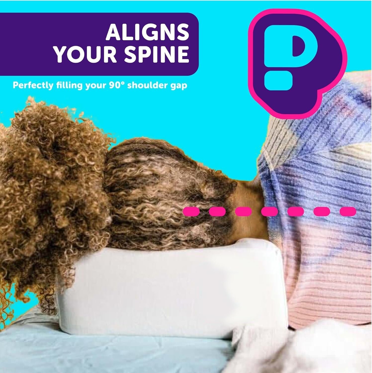 Temperature-Regulating Memory Foam Pillow for Side Sleepers – 5-Inch Comfort