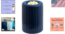 Load image into Gallery viewer, Luxury Indigo Wax Warmer with Silicone Dish and 3-Hour Auto Shut Off Timer