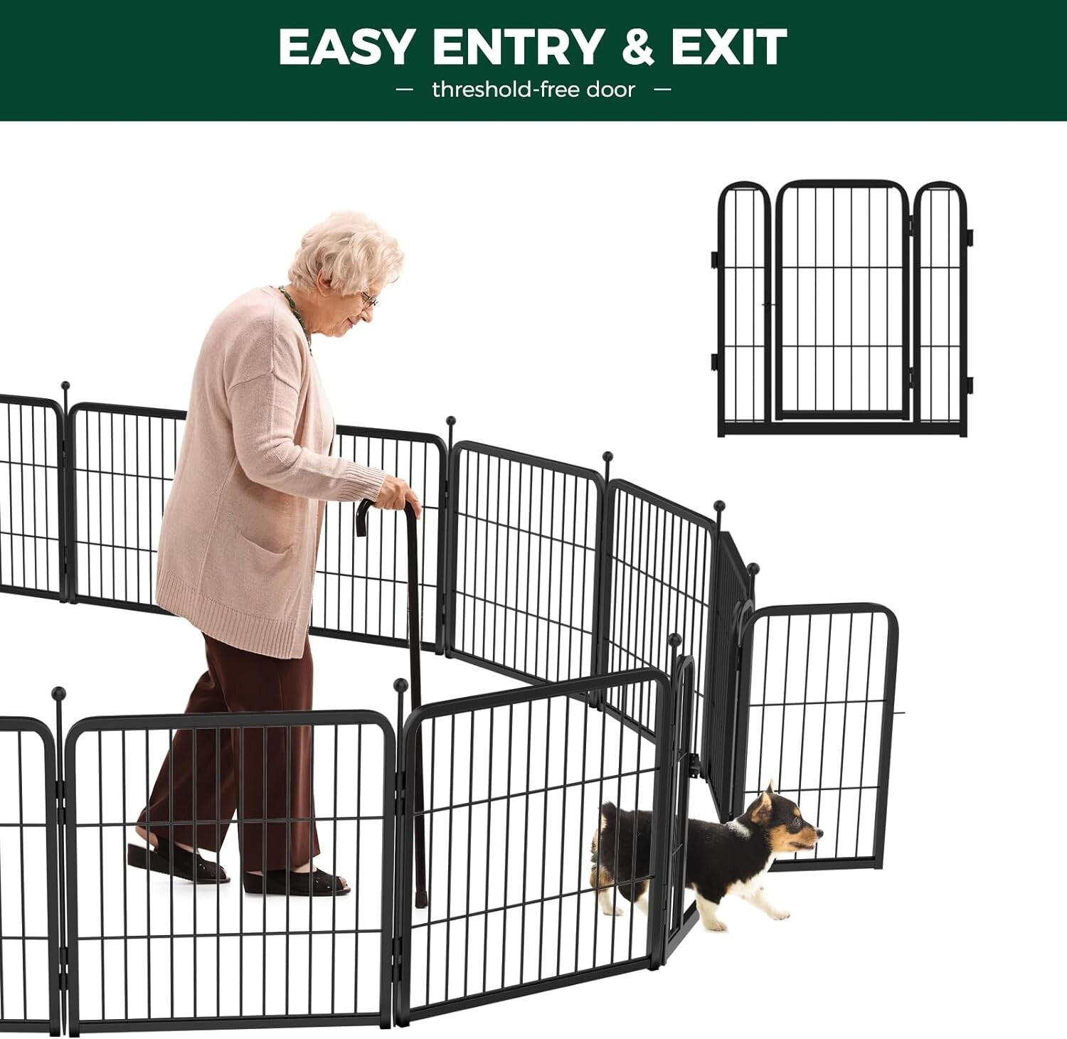 All-Life-Stage 24-inch Dog Playpen with Auto Lock – Secure and Adjustable Design