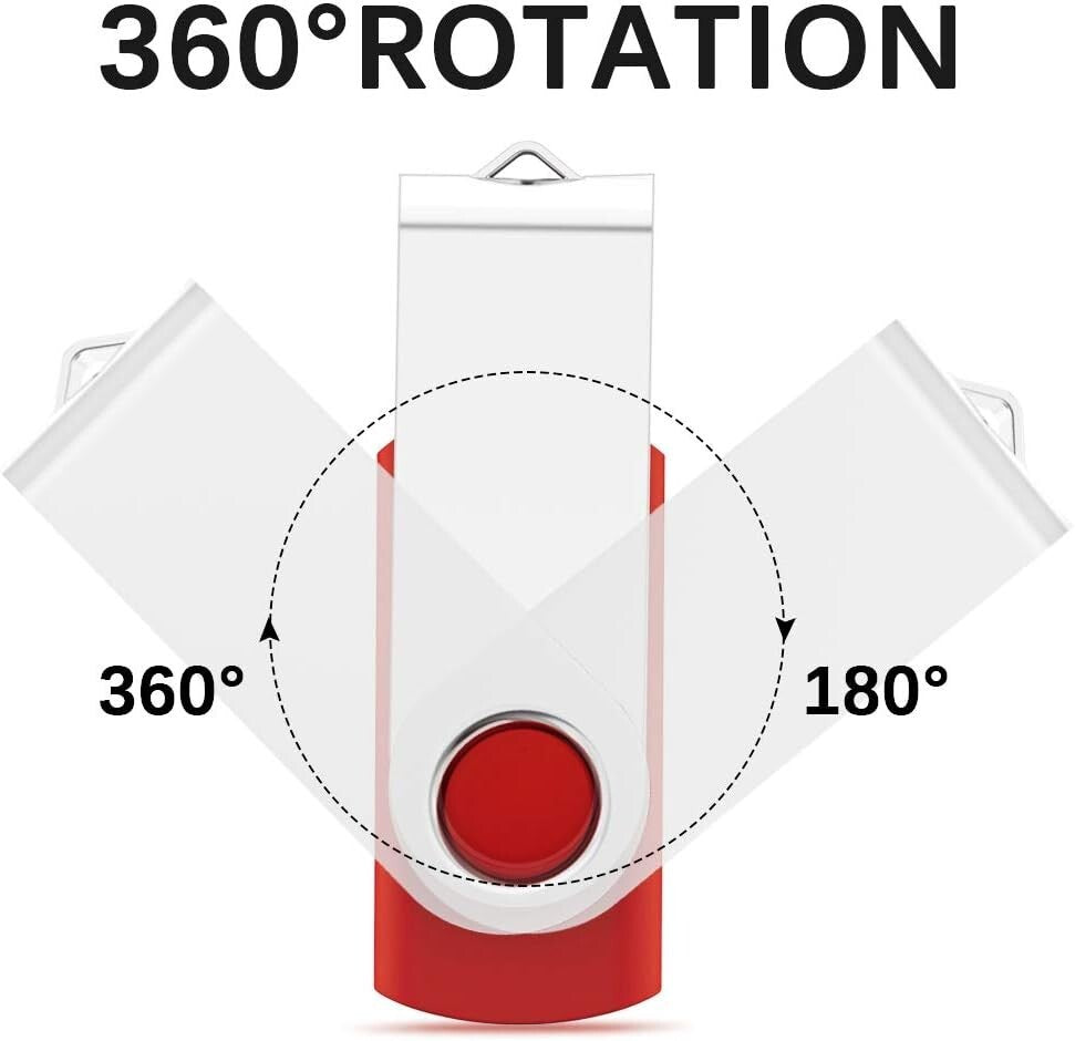 10-Pack USB 3.0 Flash Drive 64GB with LED Indicator - Vibrant Color Collection