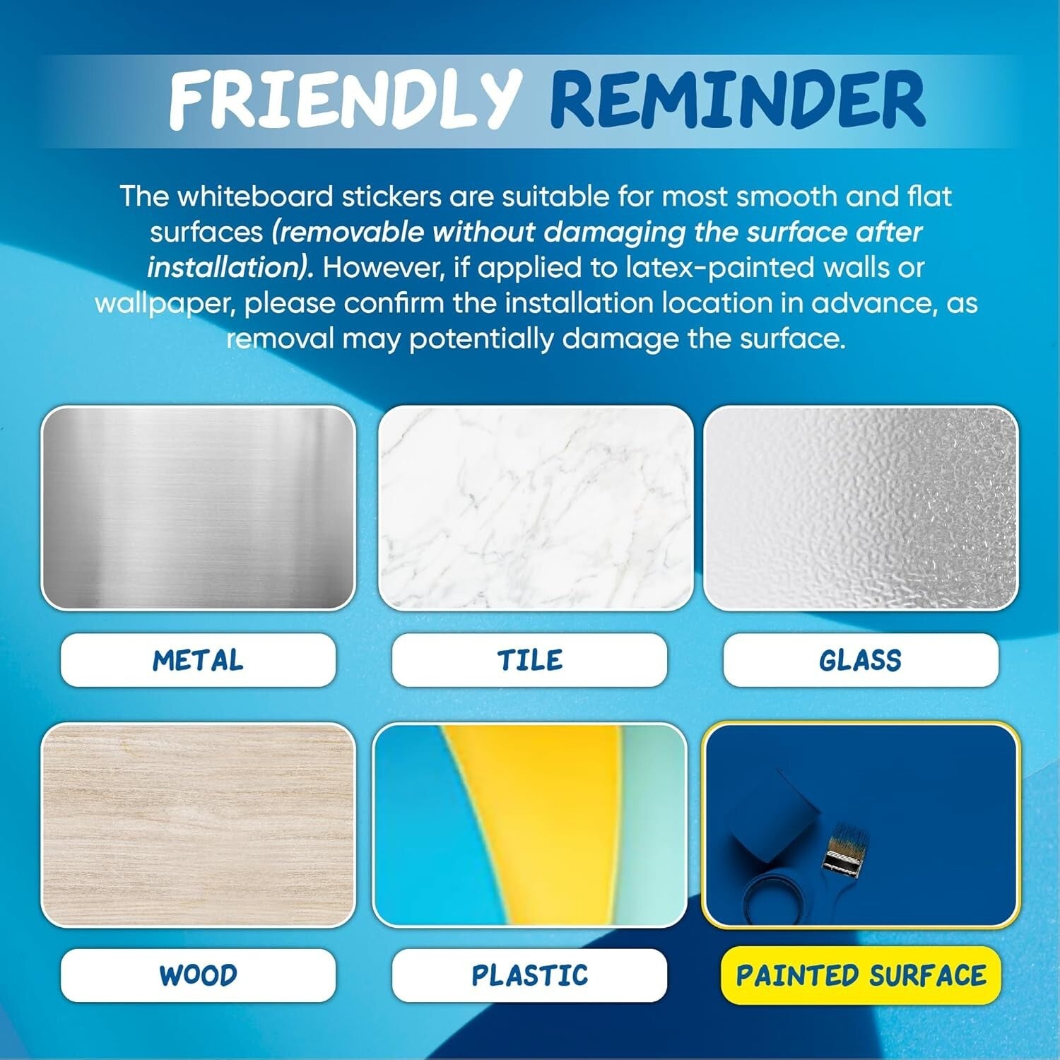 60" x 36" Magnetic Dry Erase Wall Sticker - Peel and Stick Creative Solution