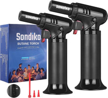 Load image into Gallery viewer, S907 Culinary Butane Torch 2 Pack - Adjustable Flame &amp; One-Handed Operation