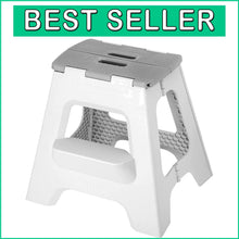Load image into Gallery viewer, Versatile Foldable Step Stool with Anti-Slip Grips - Perfect for Kitchen &amp; Bath