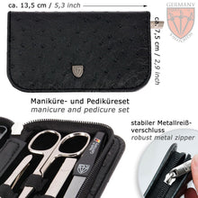Load image into Gallery viewer, Professional Manicure and Pedicure Set - Made in Solingen, 8-Piece Grooming Kit