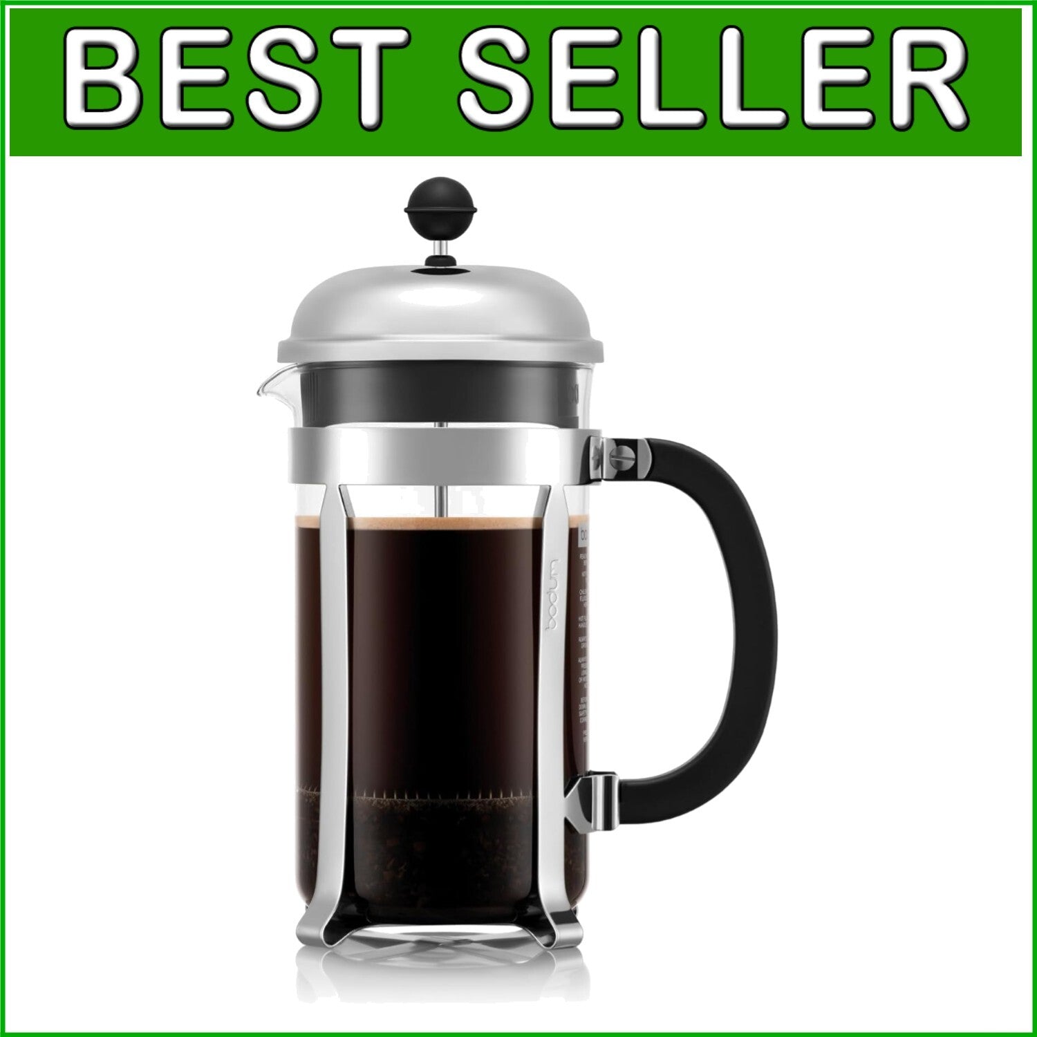 Durable 34oz Borosilicate Glass French Press Coffee Maker - Timeless Style