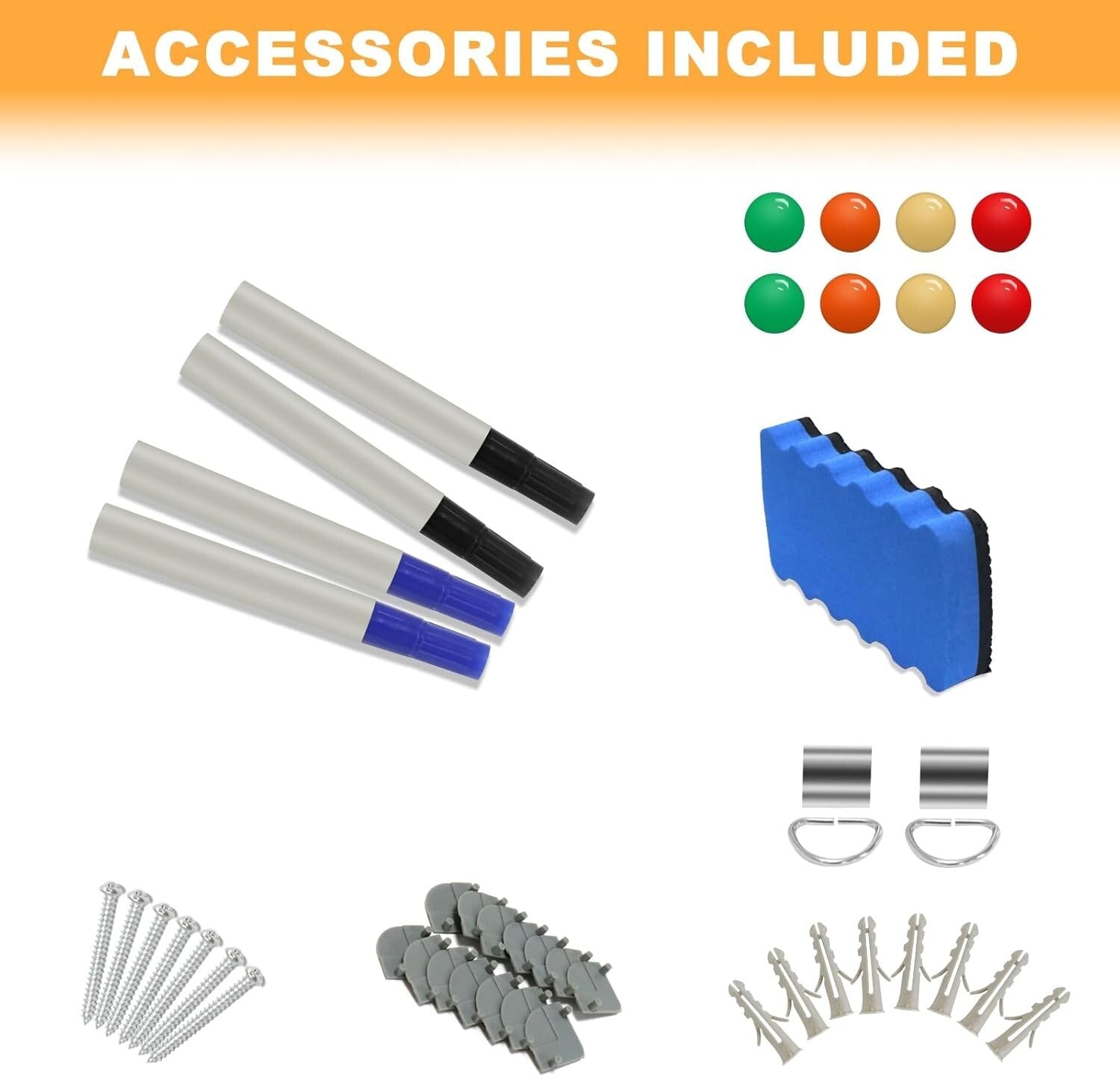 72"x40" Magnetic Dry Erase Board - Wall-Mounted Aluminum Presentation Tool