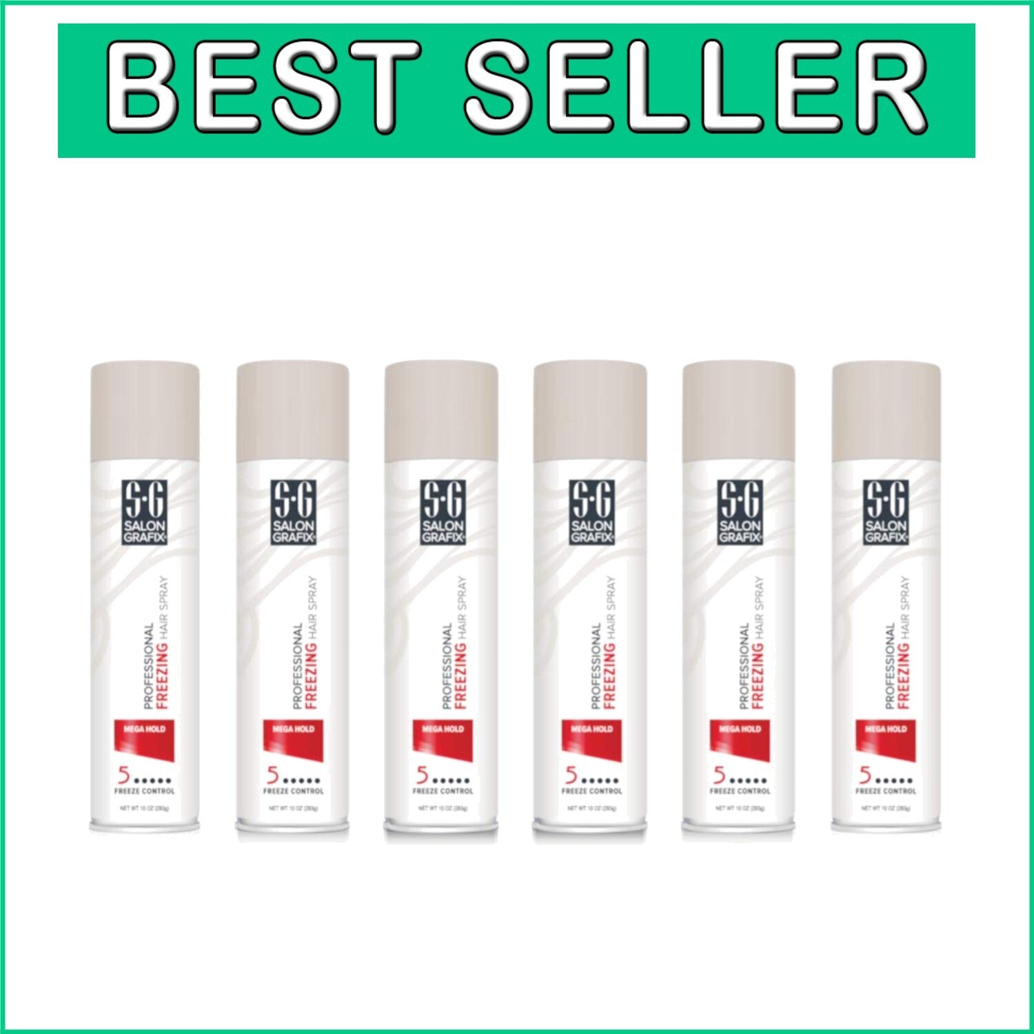 Volumizing Hairspray, 10 Oz/295ml – Mega Hold, 6 Bottles for Ultimate Style