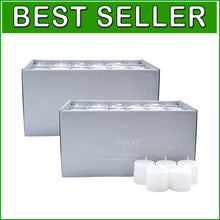 Load image into Gallery viewer, Premium Quality Unscented White Votive Candles - 144 Count for Weddings &amp; Spas