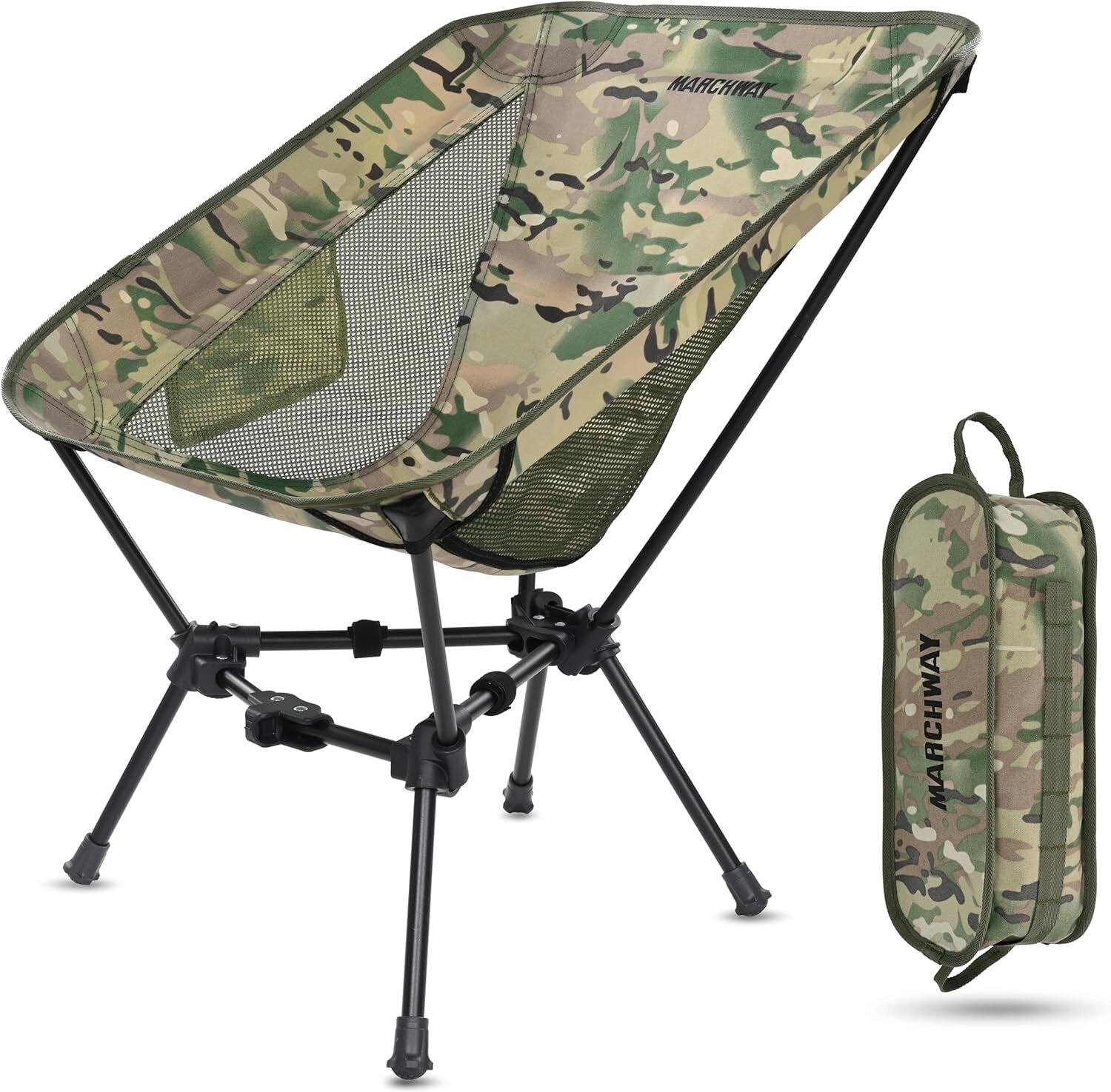 330 lbs Capacity Lightweight Folding Chair for Camping, Fishing & Outdoor Events